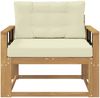 vidaXL Outdoor Mittelsofa Polyester Weiß 3439019 Bild 3