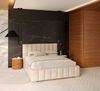 FDM Polsterbett Stauraumbett Bettgestell 90x200, 120x200, 140x200, 160x200, 180x200cm (MADE IN EU - mit hochwertigem Velours Bezug, Bettrahmen, Bett, Optional mit Matratze bestellbar, mit großen gepolsterten Kopfteil, mit Bettkasten zum aufklappen), Me... Bild 3
