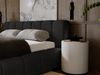 GRAINGOLD Ibiza Polsterbett 160x200, mit Bettkasten, Kopfteil und Lattenrost, Velour-Stoff, Schwarz Bild 4