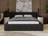 GRAINGOLD Ibiza Polsterbett 160x200, mit Bettkasten, Kopfteil und Lattenrost, Velour-Stoff, Schwarz Bild 3