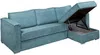 Vente-unique - LORETO Sofa SamtStoff Blau - B 223 cm152 cm x H 90 cm x L 278 cm Bild 3