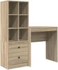 vidaXL Schreibtisch mit Schubladen mit Regal 2 pcs Sonoma-Eiche 3337307 Bild 2