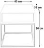 Beautysofa Nachttisch Kay (1 Schublade, 45 x 50 x 35 cm (B x H x T), mit Metallgestell, modernes Design, Weiß / Schwarz / Eiche Wotan Bild 4