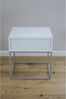 Beautysofa Nachttisch Kay (1 Schublade, 45 x 50 x 35 cm (B x H x T), mit Metallgestell, modernes Design, Weiß / Schwarz / Eiche Wotan Bild 2