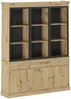 Vente-unique - MARSORIA Display cabinet GlasHolz, Platte SchwarzBeige - B 39,6 cm x H 217,8 cm x L 172,5 cm Bild 5