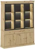 Vente-unique - MARSORIA Display cabinet GlasHolz, Platte SchwarzBeige - B 39,6 cm x H 217,8 cm x L 172,5 cm Bild 4