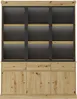 Vente-unique - MARSORIA Display cabinet GlasHolz, Platte SchwarzBeige - B 39,6 cm x H 217,8 cm x L 172,5 cm Bild 2