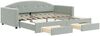 vidaXL Tagesbett Ausziehbar mit Schubladen Hellgrau 90x190 cm Samt 3197362 Bild 2