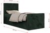 Boxspringbett 90x200 TILIO DUO inkl. Bettkasten & 7-Zonen Multipocket-Matratze, Modernes Jugendbett, Einzelbett - Dunkelgrün Cord - H3 - Links Bild 5
