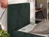 Boxspringbett 90x200 TILIO DUO inkl. Bettkasten & 7-Zonen Multipocket-Matratze, Modernes Jugendbett, Einzelbett - Dunkelgrün Cord - H3 - Links Bild 3