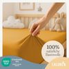 Laleni Jersey Spannbettlaken Stubenwagen 40x90 cm - Oeko-Tex Zertifiziert, 100% Baumwolle, atmungsaktives Spannbetttuch für Baby, 135 g/m², Spicy Mustard - gelb Bild 3