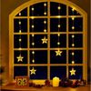 Elegear LED-Lichterkette 0,8/1,2m LED Lichtervorhang Weihnachtsdeko mit haken, Timer, 8 Modi, Weihnachtsbeleuchtung für Fensterdeko, Weihnachtsbaum deko Innen/Außen Bild 5