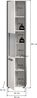 Badschrank (B/H/T: 40x188x34 cm) in weiß hochglanz Bild 4