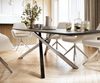Esstisch Edge 300x100cm Keramik Laminam®Noir Desir Braun Kreuzgestell Rechteck Edelstahl Bild 5