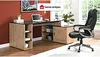 Vente-unique - ROMIARA Büromöbel Holz, Platte SchwarzBeige - B 120 cm x H 76 cm x L 174 cm Bild 2