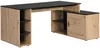 Vente-unique - ROMIARA Büromöbel Holz, Platte SchwarzBeige - B 120 cm x H 76 cm x L 174 cm Bild 3