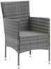 vidaXL 5-tlg. Garten-Essgruppe mit Kissen Poly Rattan Grau 3094981 Bild 5