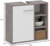CARO-Möbel Waschbeckenschrank ORNA Waschbeckenunterschrank mit Tür und 3 offenen Fächern Waschbeckenschra Bild 3