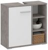 CARO-Möbel Waschbeckenschrank ORNA Waschbeckenunterschrank mit Tür und 3 offenen Fächern Waschbeckenschra Bild 4