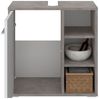 CARO-Möbel Waschbeckenschrank ORNA Waschbeckenunterschrank mit Tür und 3 offenen Fächern Waschbeckenschra Bild 2