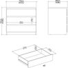 Dmora Kommode Vistara, Multifunktioneller Schrank mit 3 Schubladen, elegante Kommode für das Schlafzimmer, 77x50 h70 cm, Beige Bild 3