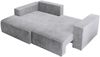 Selsey 'Farese Mini' Ecksofa mit Cordbezug, Schlaffunktion und Stauraum, Hellgrau, links Bild 3