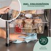 Schubladenregal 2 Auszüge, Küchenregal mit Auszug, Etagenregal, verchromt Bild 4