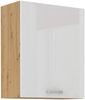 Hängeschrank 60 cm Eiche Artisan + Weiß Hochglanz Küchenzeile Küchenblock Küche Bild 5