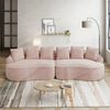 Flieks Chenille 4-Sitzer Sofa, modulares Cloud Sofa ohne Rahmen, extra tiefe Sitzfläche & extra groß, inkl. Kissen, Rosa Bild 2