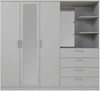 FORTE Kleiderschrank Drehtürenschrank, Spiegel, Schubladen, viel Stauraum B/H/T 199/181/52,7, Spiegeltüre, Stauraum, FSC Bild 2