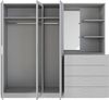 FORTE Kleiderschrank Drehtürenschrank, Spiegel, Schubladen, viel Stauraum B/H/T 199/181/52,7, Spiegeltüre, Stauraum, FSC Bild 4