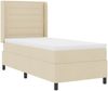 vidaXL Boxspringbett mit Matratze Creme 200 x 100 cm Stoff 3341572 Bild 4