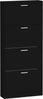 vidaXL Schuhschrank Schwarz 59x17x150 cm Holzwerkstoff 342520 Bild 5