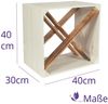 CHICCIE 2 Set Weinregal Wino aus Holz - Weiß Geflammt X Regal Bild 3