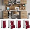 Unterschrank R-Line Bordeaux Hochglanz 40 cm mit Schubladen, ohne Arbeitsplatte Vicco Bild 2
