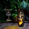 2er Set LED Solarleuchten, Baum, Mondsichel, schwarz Bild 5