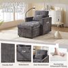 LVHOM Einzelsofa mit Handyhalterung, Polsterliege mit Bettkasten und Seitentaschen, Relaxsessel Schlafsofa mit versteckten Stauraum Bild 2