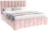 FDM Polsterbett Stauraumbett Bettgestell 90x200, 120x200, 140x200, 160x200, 180x200 cm (MADE IN EU - mit hochwertigem Velours Bezug, Bettrahmen, Bett, Optional mit Matratze bestellbar, mit großen gepolsterten Kopfteil, mit Bettkasten zum aufklappen), Me... Bild 3