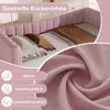 Schlafsofa mit Lattenrost und Ausziehbett, Bettfunktion, 90x200 cm/180x200 cm, Einzelbett, Polsterbett, Samt Bild 4