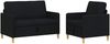 vidaXL Sofa Set mit Stauraum 2 pcs Schwarz Polyester 3429150 Bild 2