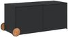 vidaXL Gartentruhe mit Rollen Schwarz 283L Poly Rattan 365316 Bild 2