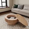 Celya Couchtisch Akzent-Teetisch rund 75 cm (Mit verstecktem Stauraum unter der Tischplatte, einzigartige Pilzform), idealen Ergänzung für Wohnzimmer, Schlafzimmer oder Büro Bild 4