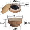 Celya Couchtisch Akzent-Teetisch rund 75 cm (Mit verstecktem Stauraum unter der Tischplatte, einzigartige Pilzform), idealen Ergänzung für Wohnzimmer, Schlafzimmer oder Büro Bild 2