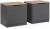 Nachttisch Betti Anthrazit/Sonoma 2er Set Vicco Bild 1