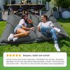 Green Bean® Outdoor Sitzsack, waschbar & wetterfest, Polyester-PVC-Stoff, Grau, 140x180 cm, 380 Liter Bild 4