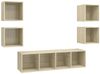 vidaXL 5-tlg. TV-Schrank-Set Sonoma-Eiche Spanplatte [3079622] Bild 2