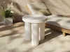 Vente-unique - RAVOKA Beistelltisch Metall Beige - B 40 cm x H 45 cm x L 40 cm Bild 3