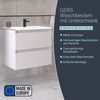 BADEDU GERS Waschbecken mit Unterschrank 60 cm breit, Weiß, Waschbecken Keramik Weiß Bild 2