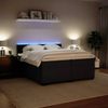 vidaXL Boxspringbett mit Matratze Dunkelgrau 200x200 cm Samt 3288715 Bild 4