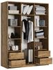 Masseno Schwebetürenschrank VONTE Kleiderschrank mit Schubladen Schrank Schlafzimmerschrank Bild 3